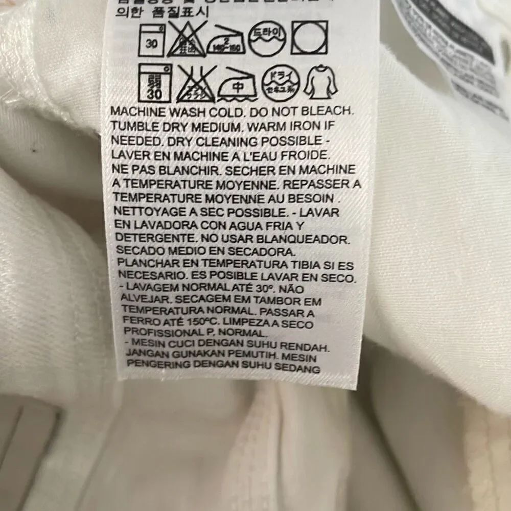 Levi’s Mid Rise Denim Shorts 6 White - Picture 7 of 7